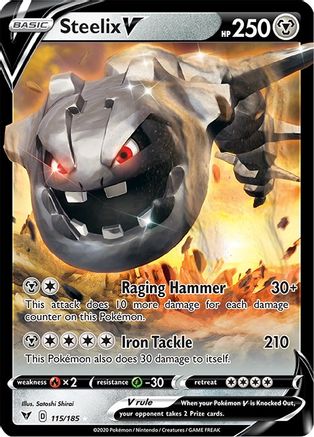 Steelix V 115/185 - SWSH04 Vivid Voltage Holofoil