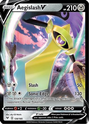 Aegislash V 126  - Holofoil SWSH04 Vivid Voltage - Ultra Rare