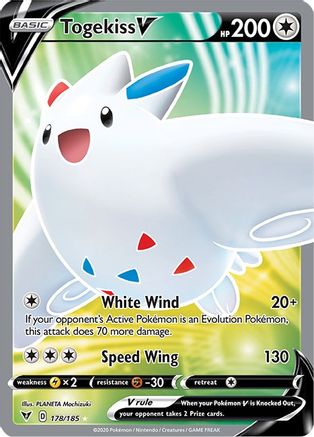 Togekiss V (Full Art) 178  - Holofoil SWSH04 Vivid Voltage - Ultra Rare