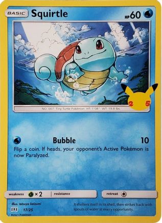Squirtle 017/025  - Holofoil McDonalds 25th Anniversary Promos - Promo