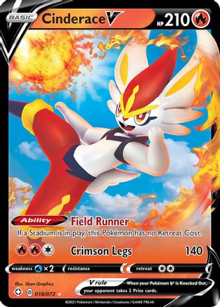 Cinderace V 35/192 - SWSH02 Rebel Clash Holofoil
