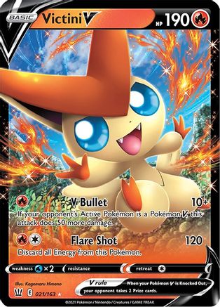 Victini V 021/163  - Holofoil SWSH05 Battle Styles - Ultra Rare
