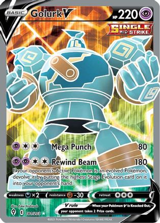 Golurk V (Full Art) 181  - Holofoil SWSH07 Evolving Skies - Ultra Rare