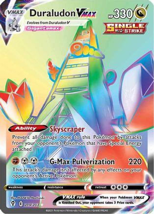 Duraludon VMAX (Secret) 219  - Holofoil SWSH07 Evolving Skies - Secret Rare