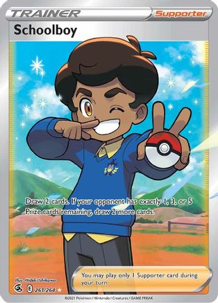 Schoolboy (Full Art) 261  - Holofoil SWSH08 Fusion Strike - Ultra Rare