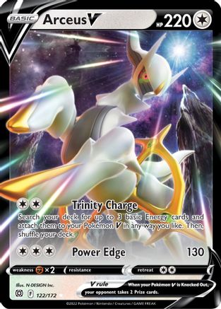 Arceus V 122  - Holofoil SWSH09 Brilliant Stars - Ultra Rare