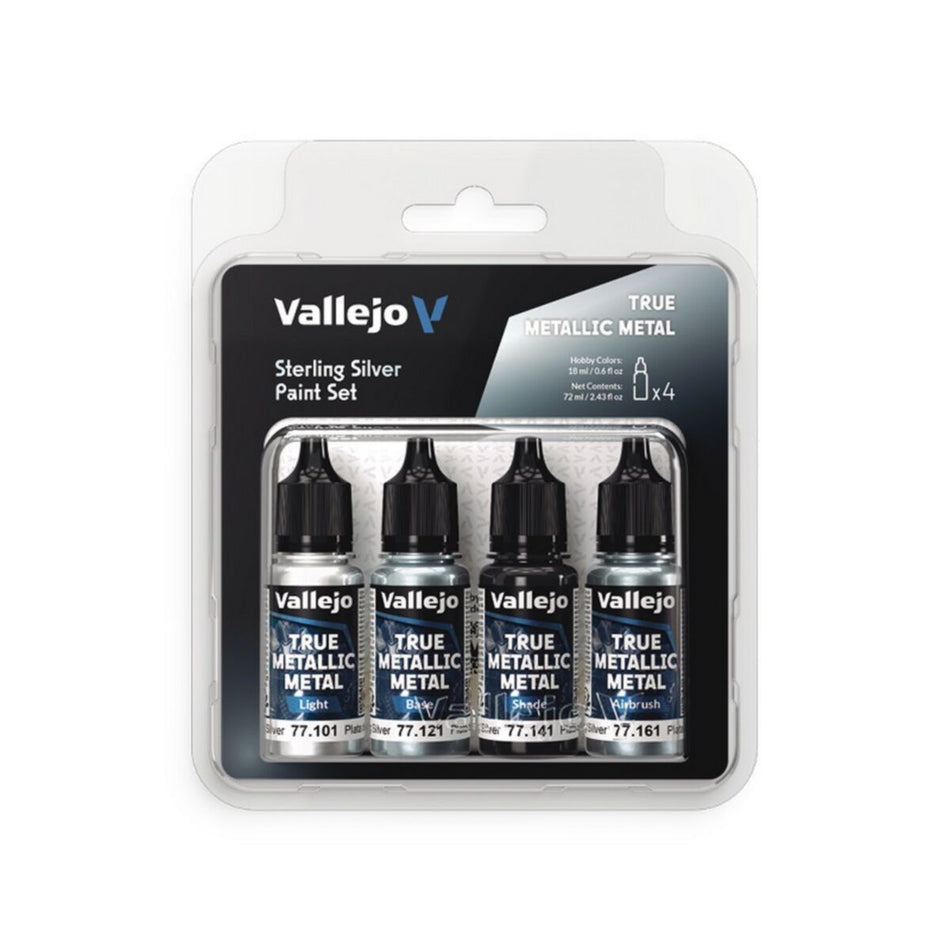 Vallejo - True Metallic Metal - Set - Sterling Silver