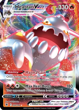 Heatran VMAX 026/189  - Holofoil SWSH10 Astral Radiance - Ultra Rare