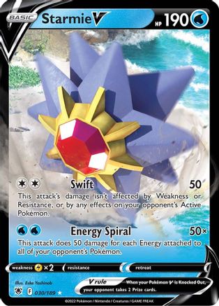Starmie V 030  - Holofoil SWSH10 Astral Radiance - Ultra Rare