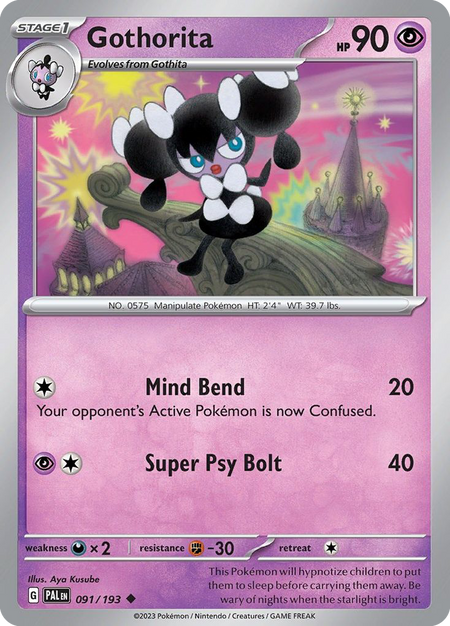 GOTHORITA 091/193 Uncommon Paldea Evolved Pokemon Near Mint