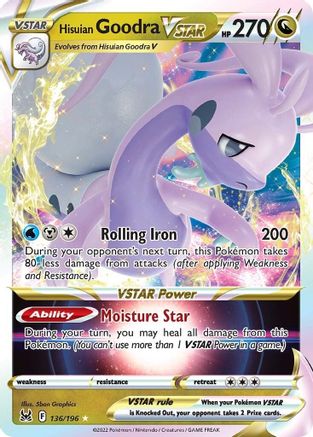 Hisuian Goodra VSTAR 136  - Holofoil SWSH11 Lost Origin - Ultra Rare