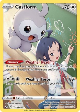 Castform TG11  - Holofoil SWSH11 Lost Origin Trainer Gallery - Ultra Rare
