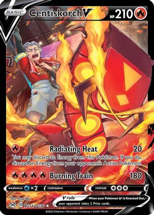 Centiskorch V TG14  - Holofoil SWSH11 Lost Origin Trainer Gallery - Ultra Rare