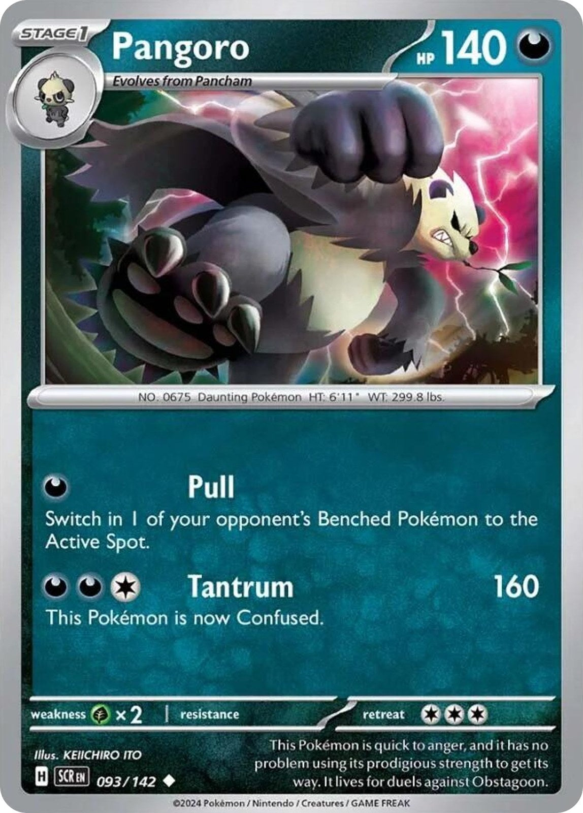 PANGORO 93/142 Uncommon Stellar Crown Pokemon Near Mint