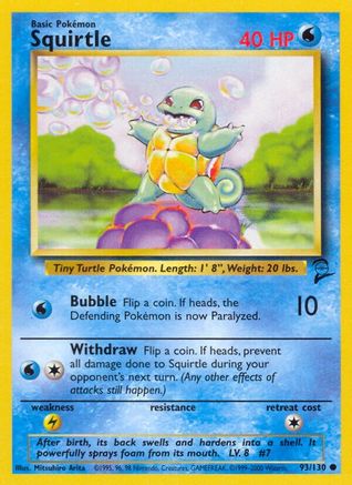 Squirtle 093  Base Set 2 - Common