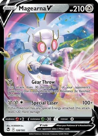 Magearna V 128  - Holofoil SWSH12 Silver Tempest - Ultra Rare