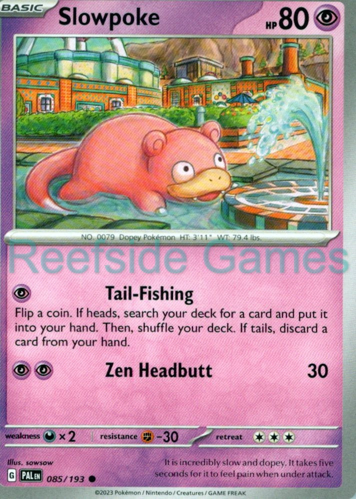 SLOWPOKE 085/193 Common Paldea Evolved Pokemon Near Mint