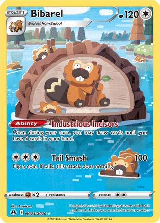 Bibarel GG25/GG70 - Crown Zenith Galarian Gallery Holofoil