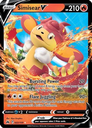 Simisear V 022  - Holofoil SWSH Crown Zenith - Ultra Rare