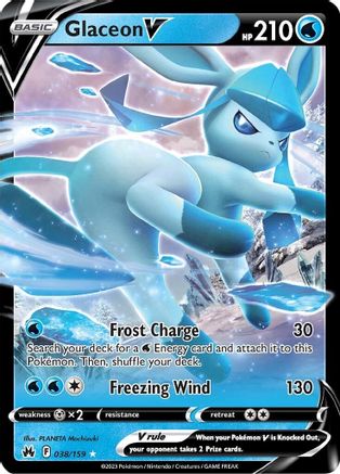 Glaceon V 038  - Holofoil Crown Zenith - Ultra Rare