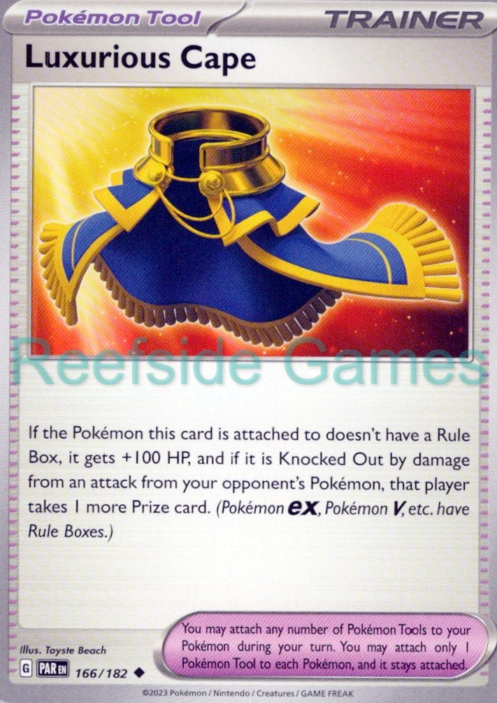 LUXURIOUS CAPE 166/182 Uncommon Paradox Rift Pokemon Near Mint