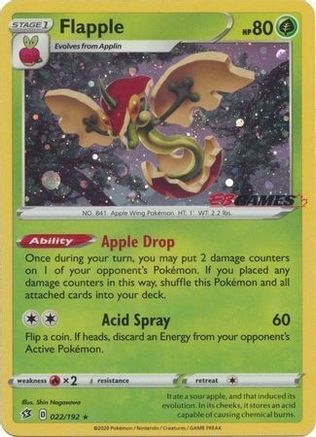 Flapple - 022/192 (EB Games Exclusive) - Miscellaneous Cards & Products Holofoil - Sealed in Original Packaging and in a toploader