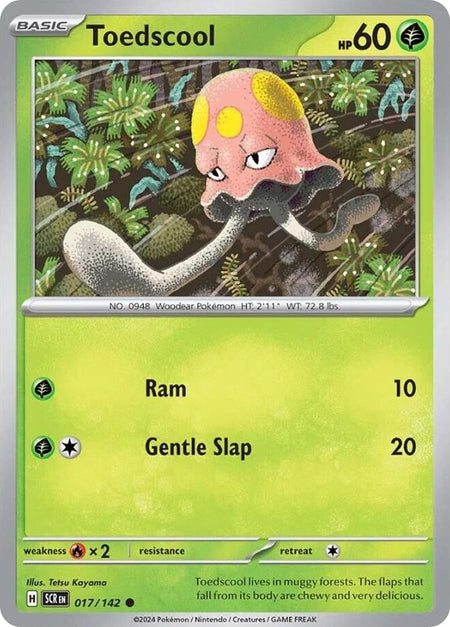 TOEDSCOOL 17/142 Common Stellar Crown Pokemon Reverse Holo Near Mint