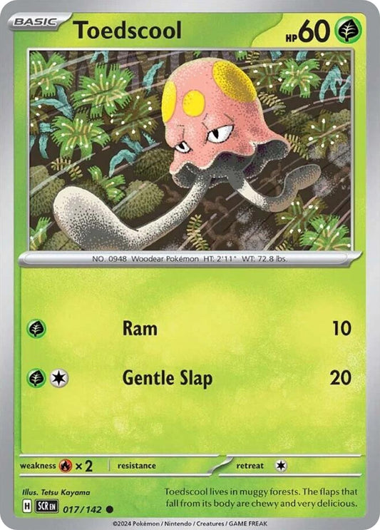 TOEDSCOOL 17/142 Common Stellar Crown Pokemon Reverse Holo Near Mint