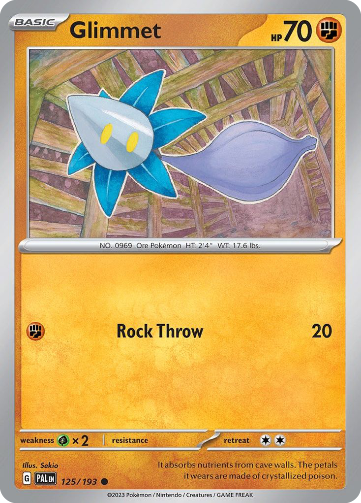GLIMMET 125/193 Common Paldea Evolved Pokemon Near Mint