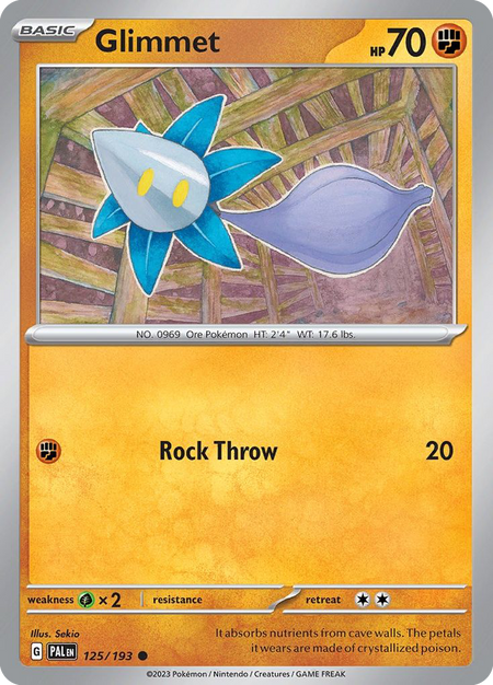GLIMMET 125/193 Common Paldea Evolved Pokemon Near Mint