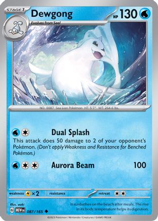 Dewgong 087  SV Scarlet & Violet 151 - Uncommon