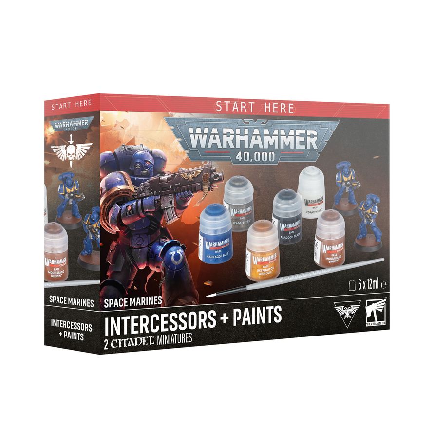 Warhammer 40K: Space Marines: Intercessors + Paints