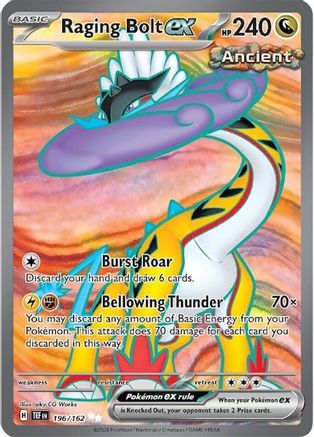 Raging Bolt ex - 196/162 196 - SV05 Temporal Forces Holofoil