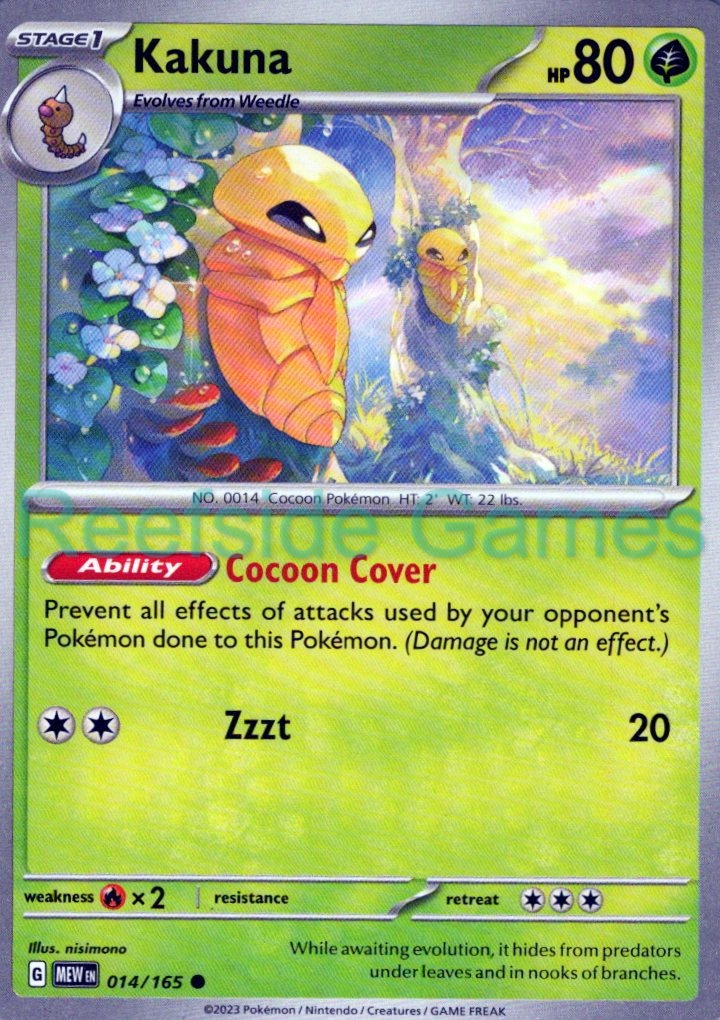 KAKUNA 014/165 Common 151 Pokemon Near Mint