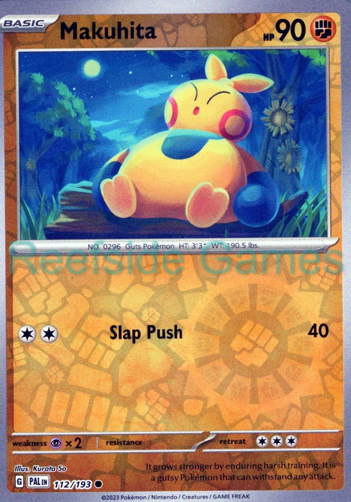 MAKUHITA 112/193 Common Paldea Evolved Pokemon Reverse Holo Near Mint