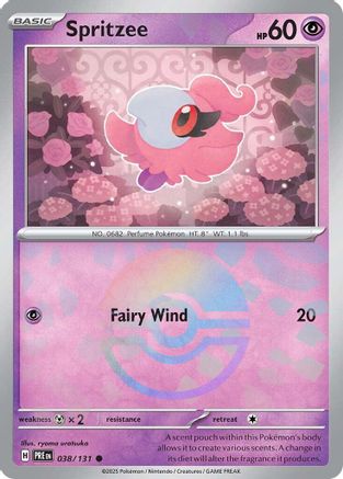 Spritzee (Poke Ball Pattern) 038/131  - Holofoil SV Prismatic Evolutions - Common