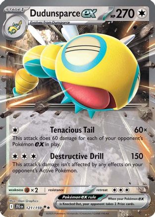 Dudunsparce ex 121/159  - Holofoil SV09 Journey Together - Double Rare
