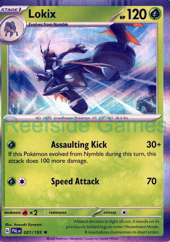 LOKIX 021/193 Rare Paldea Evolved Pokemon Near Mint