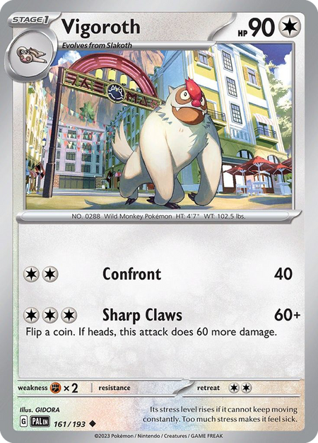 VIGOROTH 161/193 Uncommon Paldea Evolved Pokemon Near Mint