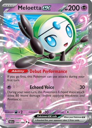 Meloetta ex 044  - Holofoil SV Black Bolt - Double Rare
