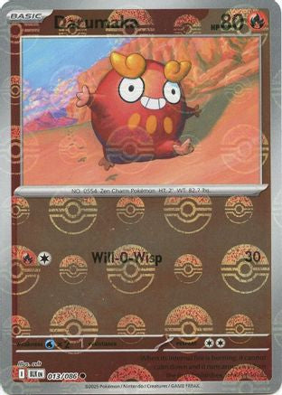 Darumaka (Poke Ball Pattern) 013/086  - Holofoil SV Black Bolt - Common