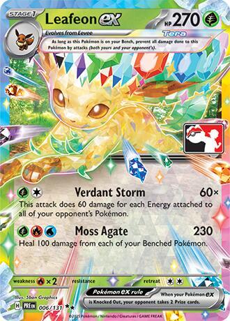 Leafeon ex - 006/131 6 - Prize Pack Series Cards Holofoil