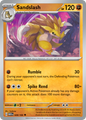 SANDSLASH 028/165 Uncommon 151 Pokemon Near Mint