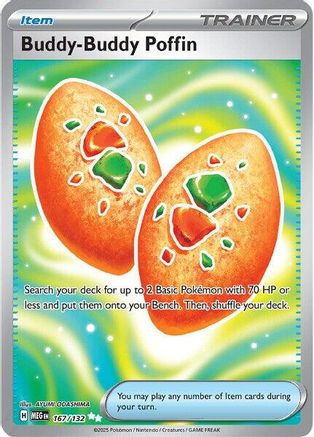 Buddy-Buddy Poffin 167  - Holofoil ME01 Mega Evolution - Ultra Rare