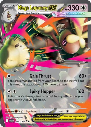 Mega Lopunny ex 084/094 - Holofoil ME02 Phantasmal Flames - Double Rare