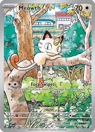 Meowth 106/094  - Holofoil ME02 Phantasmal Flames - Illustration Rare
