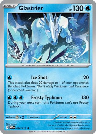 Glastrier 054  - Reverse Holofoil ME Ascended Heroes - Uncommon