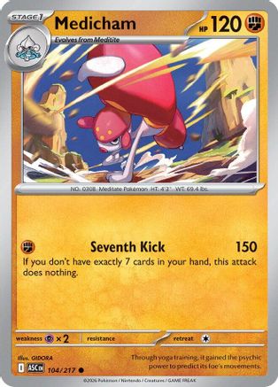 Medicham 104/217  - Reverse Holofoil ME Ascended Heroes - Common