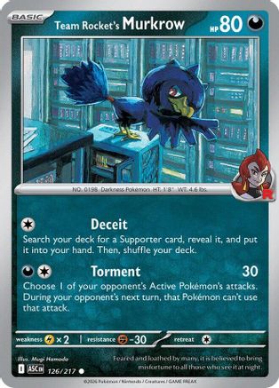 Team Rocket's Murkrow 126  ME Ascended Heroes - Common