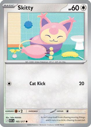 Skitty 165  - Reverse Holofoil ME Ascended Heroes - Common